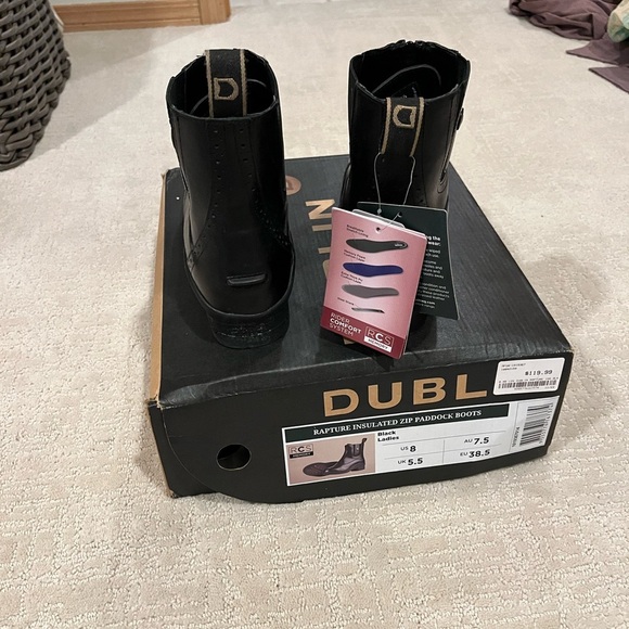 Dublin Black Leather insulated Paddock Boots women’s size 8 - Picture 3 of 4